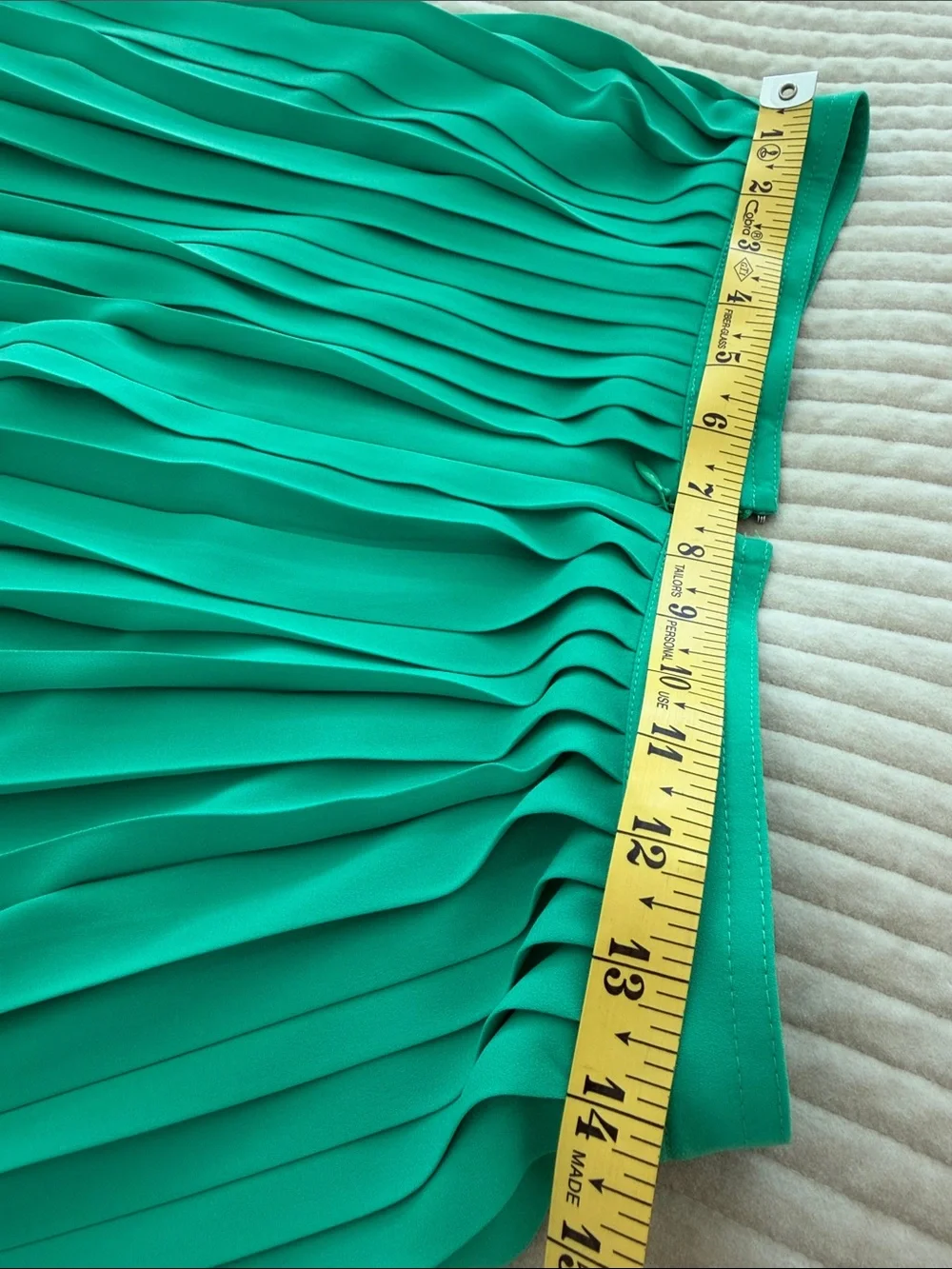 J. Crew Green Pleated Midi Skirt Size 4
